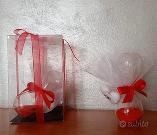 Clessidra sabbia rossa vetro