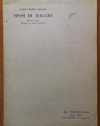 Magno - SPOSI DI MAGGIO, spartiti Canto e Piano 
