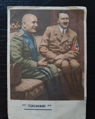 cartolina Hitler mussolini 