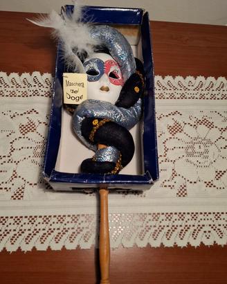 Maschera Veneziana vintage con bastone 