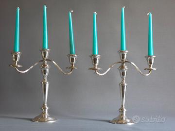 Candelabri Gorham Sterling argento 925 3 fiamme