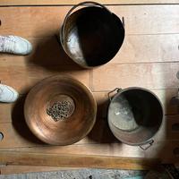 Lotto Paioli e Bacinelle in Rame Antico 