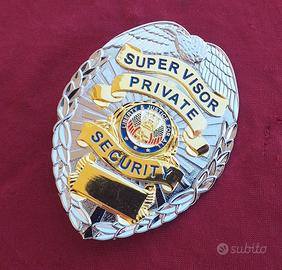 Placca distintivo originale U.S. Private Security