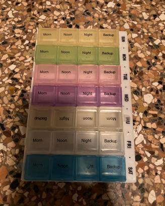 porta pillole settimanale mai usato