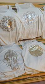 Canottiere yoga donna simboli in oro/argento