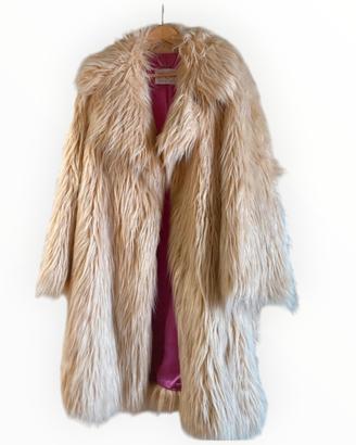 Cappotto Maison POA eco pelliccia burro over S/M e