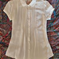 camicia di 100% seta crema