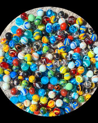 50 biglie di vetro 1.6cm vintage anni 70 80 90 