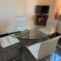Tavolo rotondo vetro temperato
