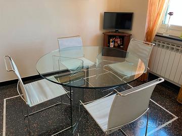 Tavolo rotondo vetro temperato