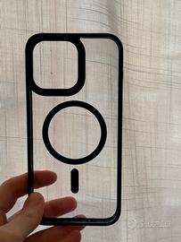 Cover strasparente  bordi neri Iphone 15 Pro Max