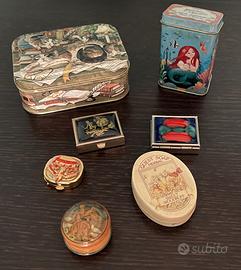 Collezione scatole di latta, metallo, legno 7 pezz