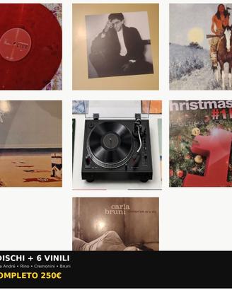 Giradischi vintage + 6 vinili. 