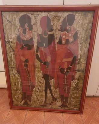 grande batik africano originale popolo Masai
