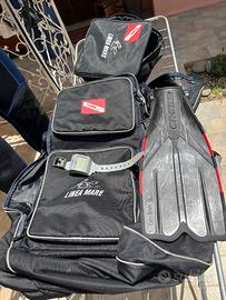 Attrezzatura subacquea completa