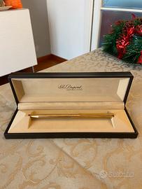Penna S.T. Dupont originale dorata con scatola