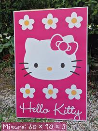 Quadro - Pannello decorativo in legno Hello Kitty