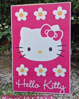 Quadro - Pannello decorativo in legno Hello Kitty