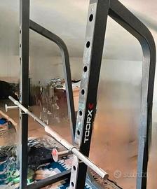 set palestra rack, panca, bilanciere 