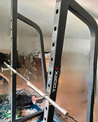 set palestra rack, panca, bilanciere 