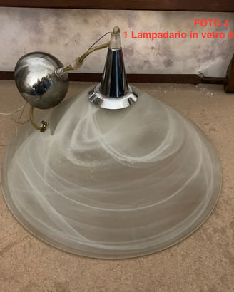 Lampadario pendente in vetro 40 cm