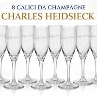 Set 8 calici Champagne Charles Heidsieck