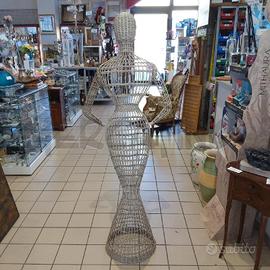 MANICHINO DA ARREDO VIMINI BIANCO