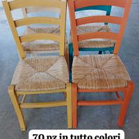 sedia in legno e paglia