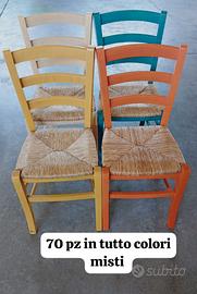 sedia in legno e paglia