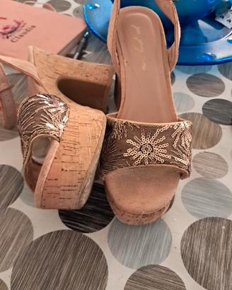 scarpe alte con zeppa