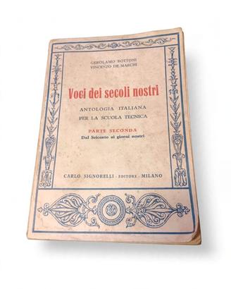  Libro Vintage 1940 Voci dei Secoli Nostri - 