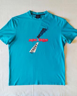 Trussardi Jeans t-shirt con stampe e ricami, XL