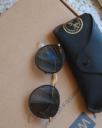 Occhiali da sole RayBan Tondi Colore Oro-Nero