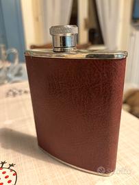 Borraccia wiskey in pelle da tasca