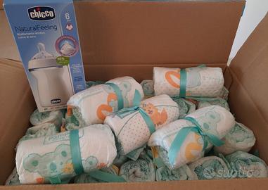 Pannolini Pampers Baby Dry+biberon Chicco 6m+