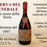 Vino RISERVA DEL GENERALE 1967 Carnevale di Ivrea