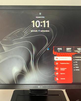 Monitor LG 144hz 24 pollici FHD