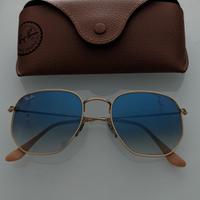 Occhiali Ray Ban esagonale (lente blu)