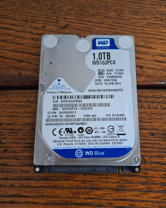 Hard Disk HDD 2,5" SATA da 1 TB