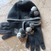 Cuffia e guanti di lana da bambina blumarine