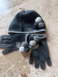 Cuffia e guanti di lana da bambina blumarine