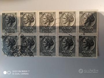 francobolli  1 lira 
