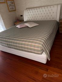 Letto matrimoniele vera pelle
