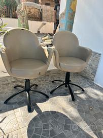 Poltroncine girevoli color tortora