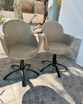 Poltroncine girevoli color tortora