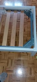 letto singolo con toga in legno 