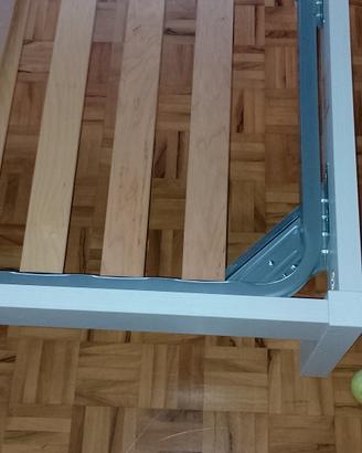 letto singolo con toga in legno 