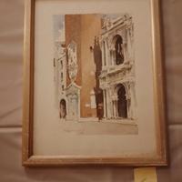 Quadro acquerello "scorcio di Vicenza"