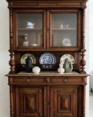 Vetrina piattaia credenza 800 Henri II Massello