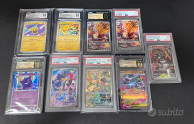 Lotto carte pokemon Gradate 10/9 PSA CGC